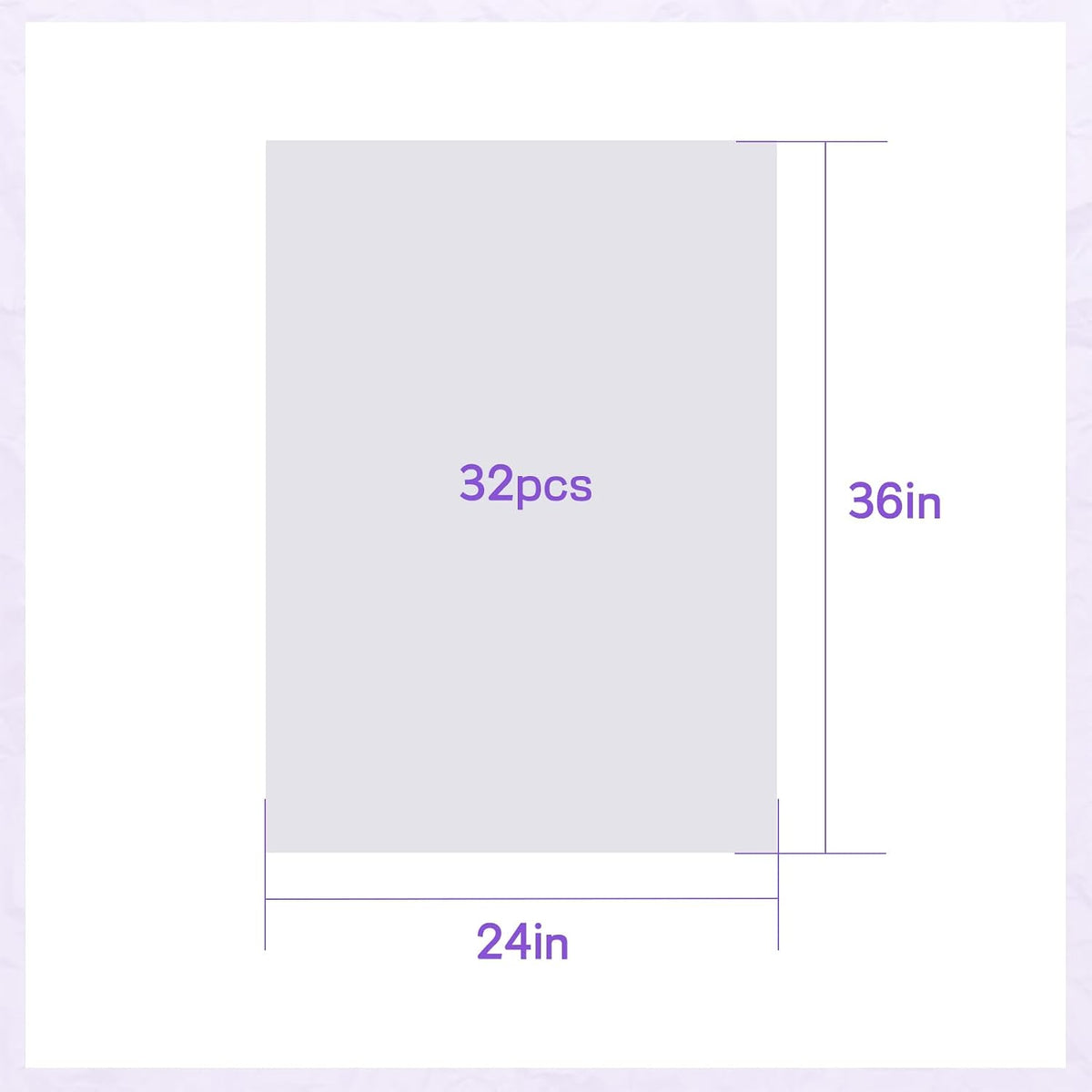 32 Sheets 24" x 36" White Tissue Paper for Gift Bags