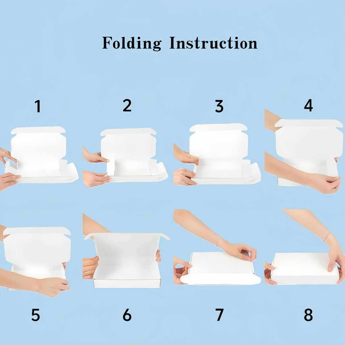 9x6x2 Inches White Corrugated Cardboard Shipping Boxes Set of 2