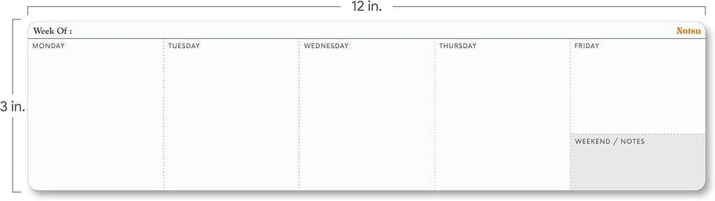Weekly Planner Notepad | Tear Off Desk Calendar Pad, Undated | Mini Desk Planner Pad, Fits Alongside Keyboard | 50