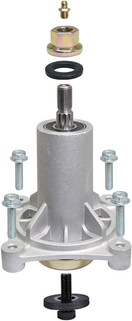 2pcs Lawn Mower Spindle Assembly for Dixon 532192870 Husqvarna 532192870 532187292 532187281 539112057 587125401 587820301 AYP 187292 Ariens 21546238 with 4 Tapped Bolts Zerk Grease