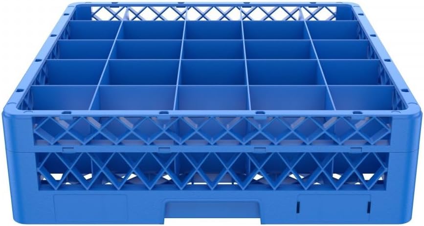 25-Compartment Glass Rack Base and Extender, Blue
