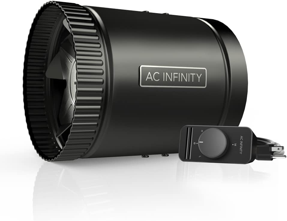 AC Infinity RAXIAL S6, Inline Booster Duct Fan 6” with Speed Controller