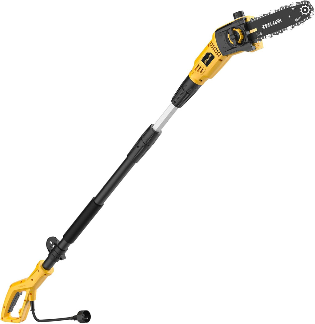 8" Electric Pole Saw Corded, 6 Amp Pole Saws for Tree Trimming | Pole Saw with Adjustable Extension Pole 13 Feet