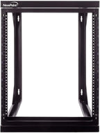 NavePoint 12U Server Rack with Swing Gate - Wall Mount Rack for 19 Inch IT Equipment Open Frame Rack – Network Rack Wall Mount for AV & Server Equipment 18” Deep Rack, Black