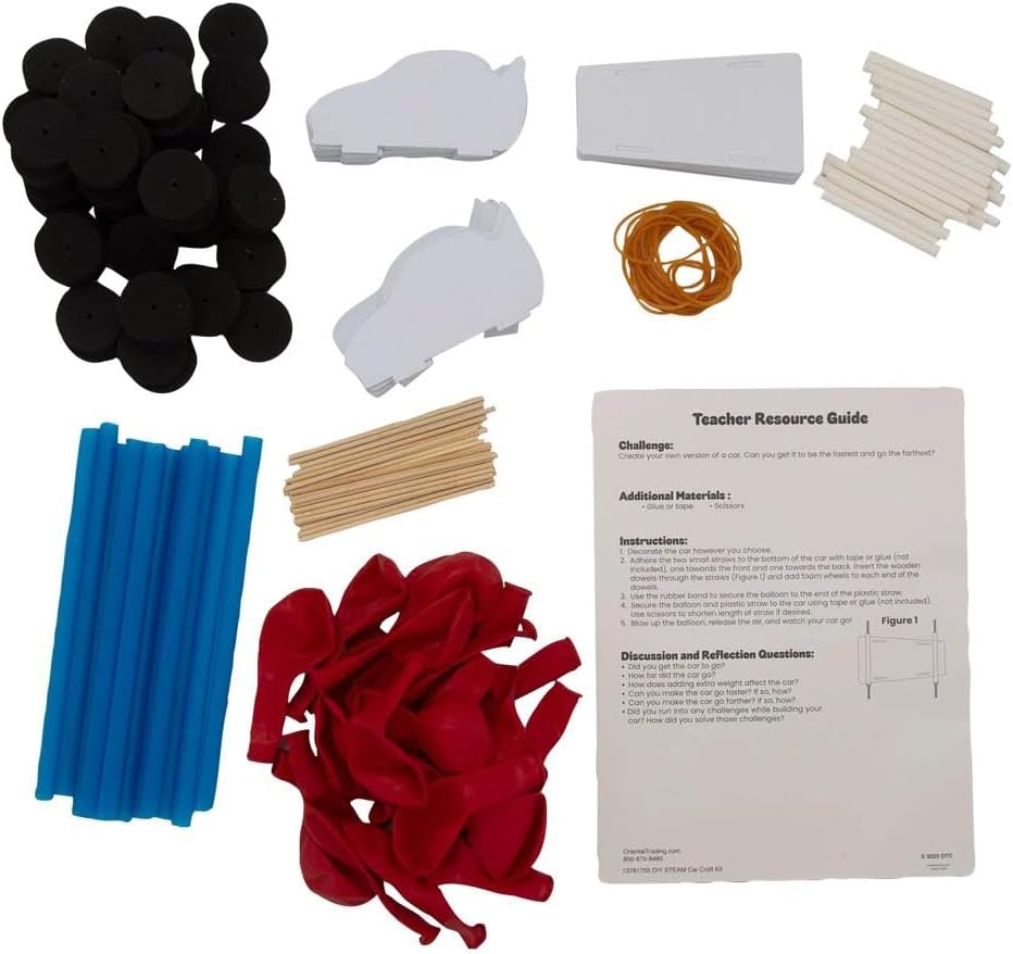 DIY Steam Car Craft Kits Makes 12 - STEM Toys Science Kits for Kids Age 5-7 8-12 | Educational Engineering Building
