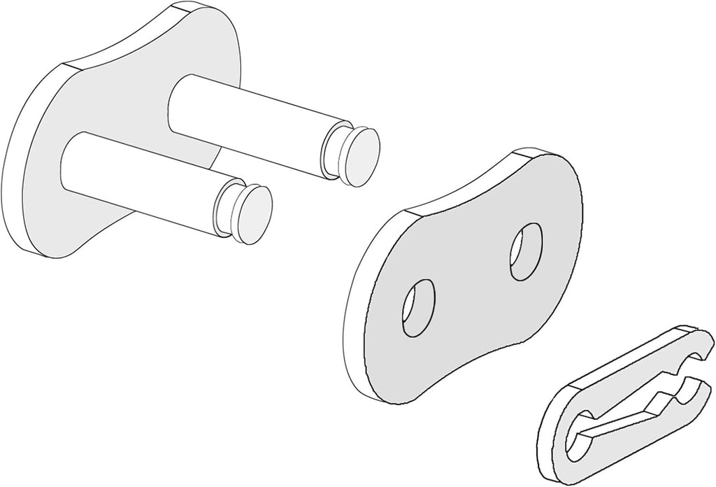 uxcell 6Pcs #50 Chain Master Connector Link Roller 5/8" Pitch Stainless Steel Standard Connecting Split Links for 10A Chain