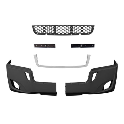 Bumper Fit For 2018+ Freightliner Cascadia (With Fog Lamp, Chrome Stripe)