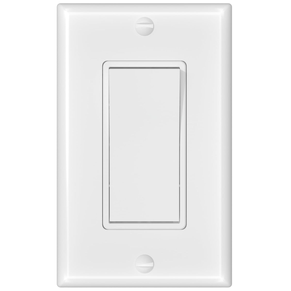 Amico 1 Pack Single Pole Light Switches with Wall Plates