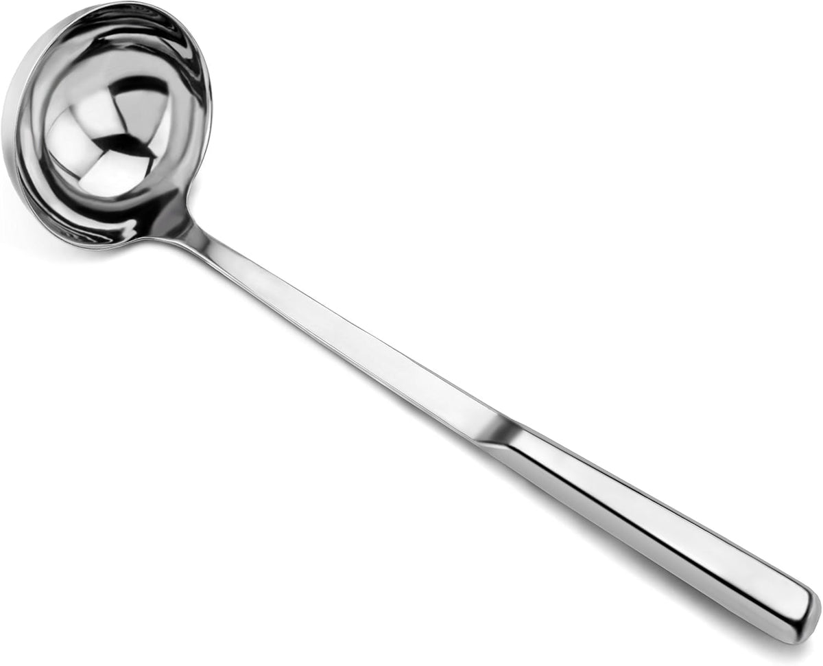 Deep Soup Ladle, 13.25", Stainless Steel, Silver