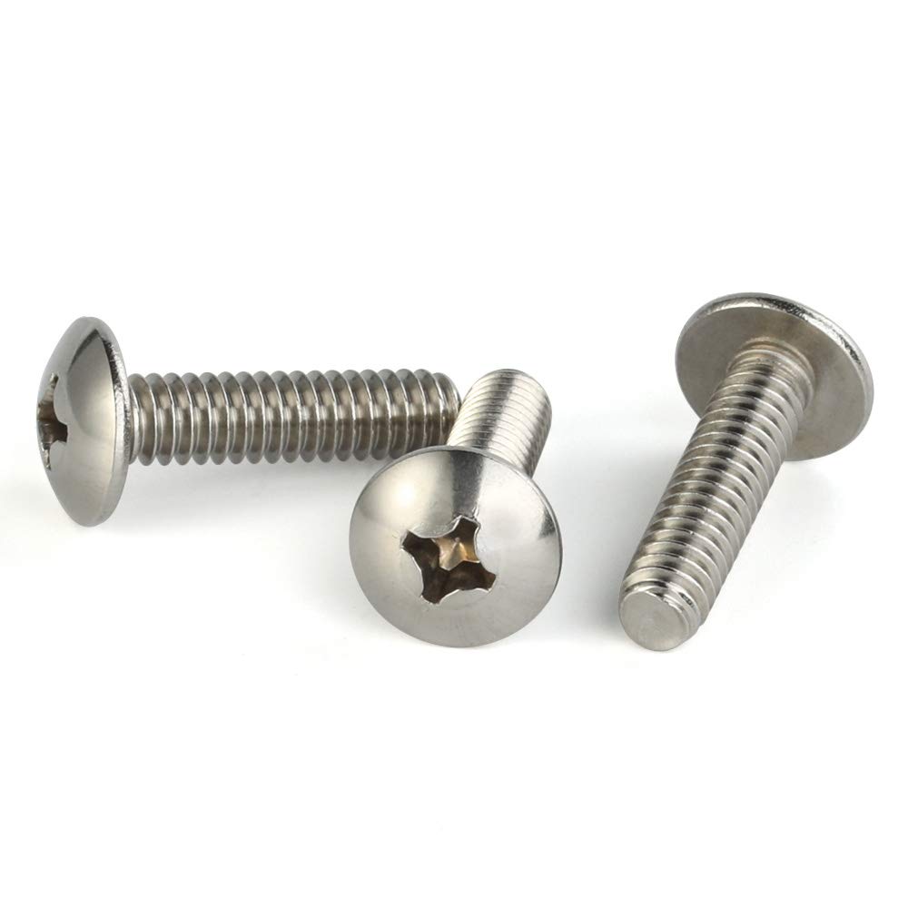Mellewell #8-32 x 1" Truss Head Machine Screws, Full Thread, 18-8 Stainless Steel, Quantity 100