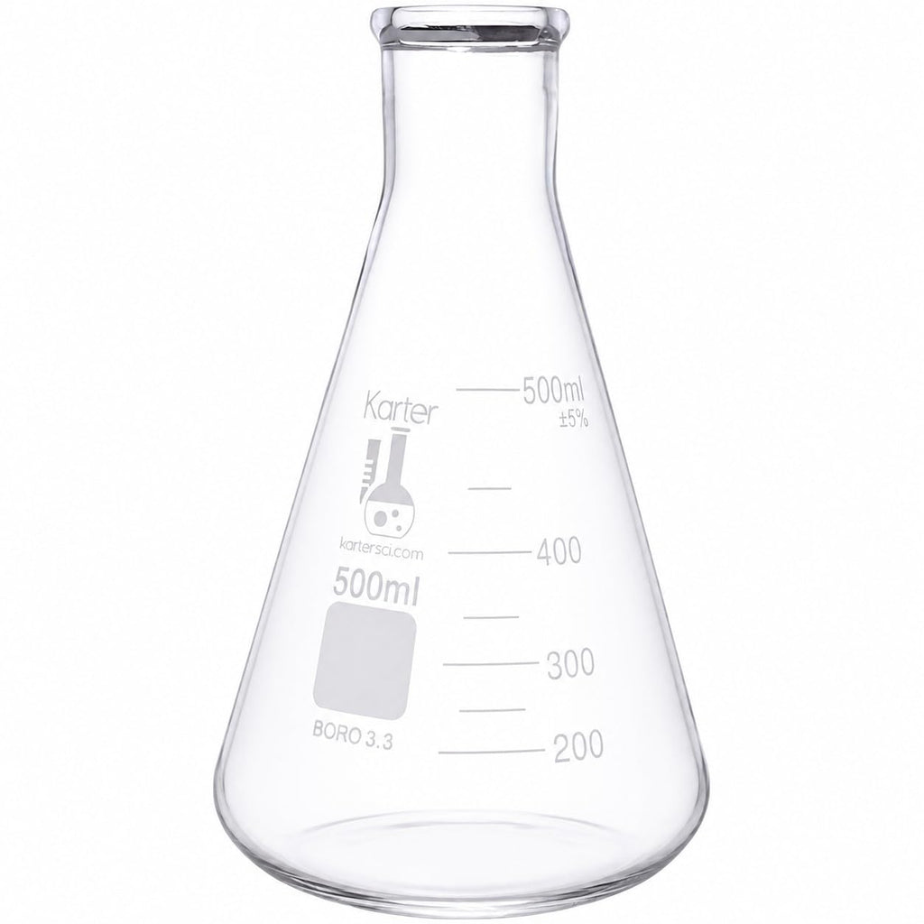 Erlenmeyer Flask, 500ml, Karter Scientific 213G29 (Single)