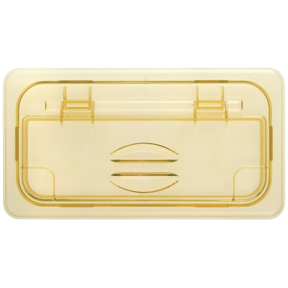 30HPL150 FlipLid Food Pan Cover, amber, high heat, 1/3 size, hinged, pol