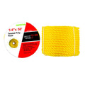 1/4 Inch × 50 FT Yellow Twisted Polypropylene Rope