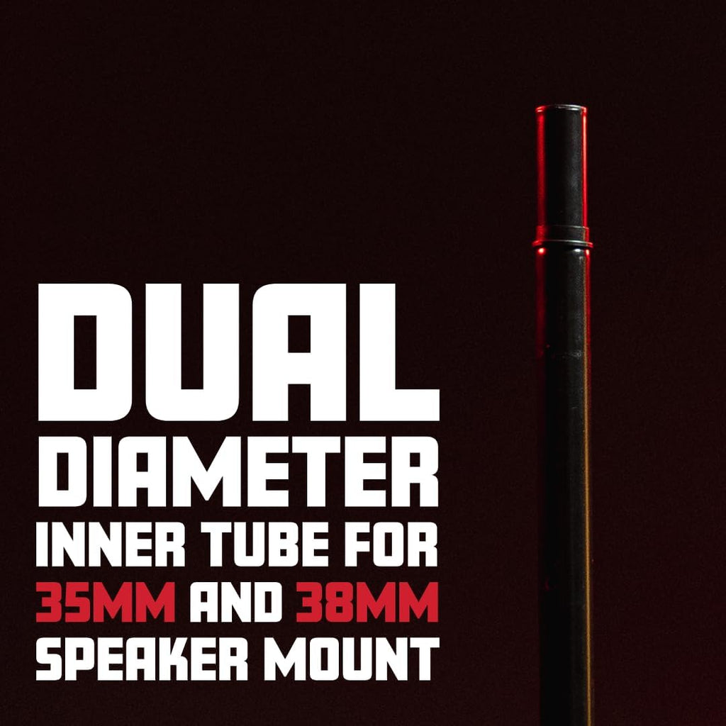 Rok-It Series Set of Lightweight Aluminum Tripod Speaker Stand with Heavy-Duty Carry Bag, Dual-diameter 35mm to 38mm