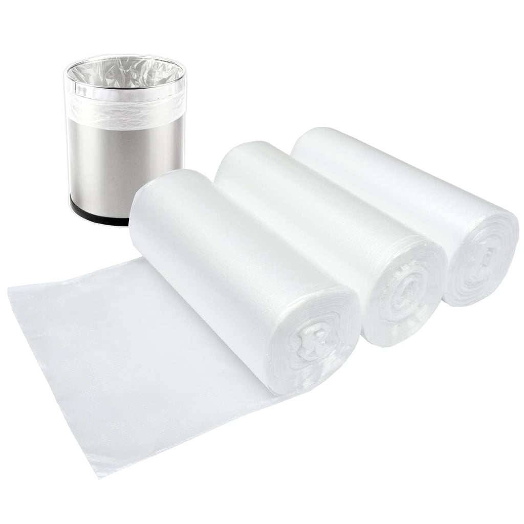 1.2 Gallon Small Trash Bags, 150 Count Clear Bags