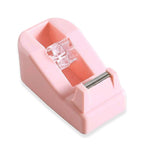Compact Desk Tape Dispenser, Cute & Stylish Office Accessories - Pink