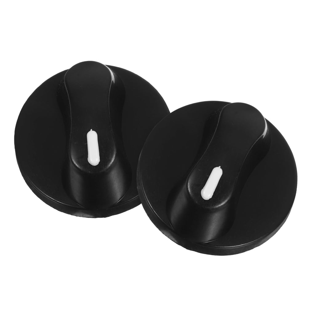 2 Pack Black Plastic Gas Stove Knobs for Cookers Control
