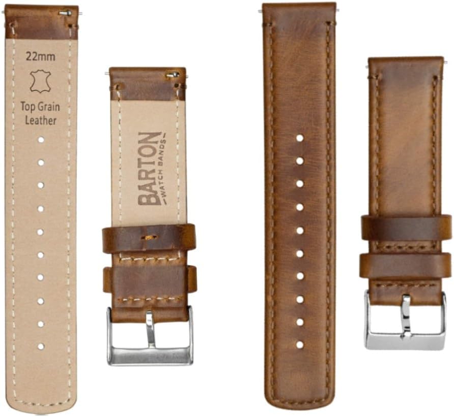 Top Grain Leather Watch Bands Compatible with Apple Watch Models - 1, 2, 3, 4, 5, 6, 7, 8, 9, 10, SE, Ultra & Ultra 2