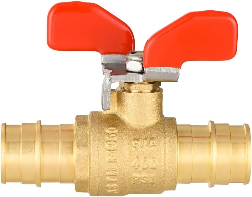 10Pcs EFIELD 3/4"Pex-A Ball Valve With Butterfly Level(VALVE331-10)