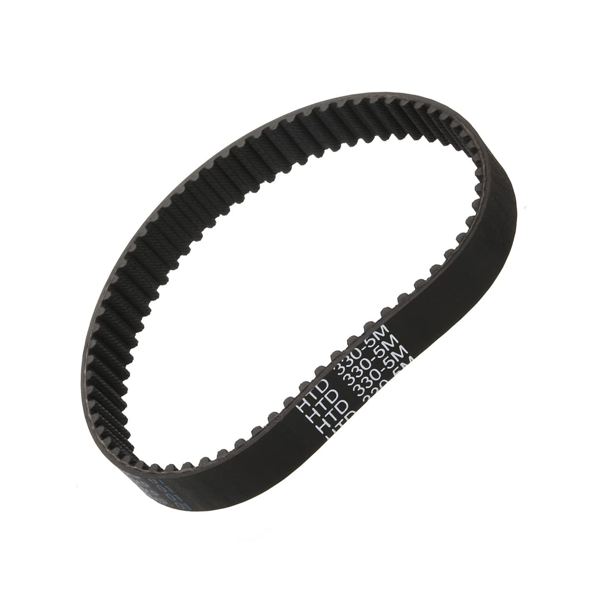 Heyiarbeit 5M330 Rubber Timing Belt 5mm Pitch 15mm Width Arc Toothed Belt Synchronous Closed Loop Industrial Timing Belt for 3D Printers Black Tone