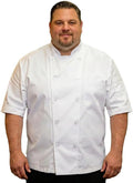 Plus Size Chef Coat Short Sleeve for Big and Tall Chef, Camisas de Chef Para Hombre Talla Grande, Big Size Only.