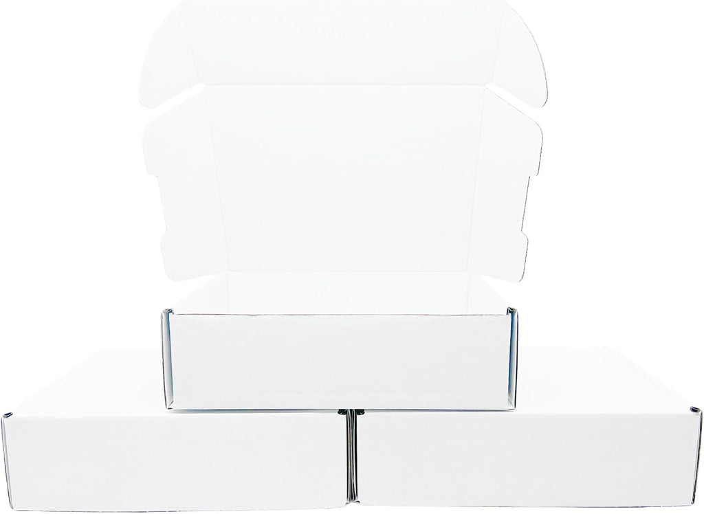 7x5x2 Inches 50 Pack White Corrugated Cardboard Shipping Boxes