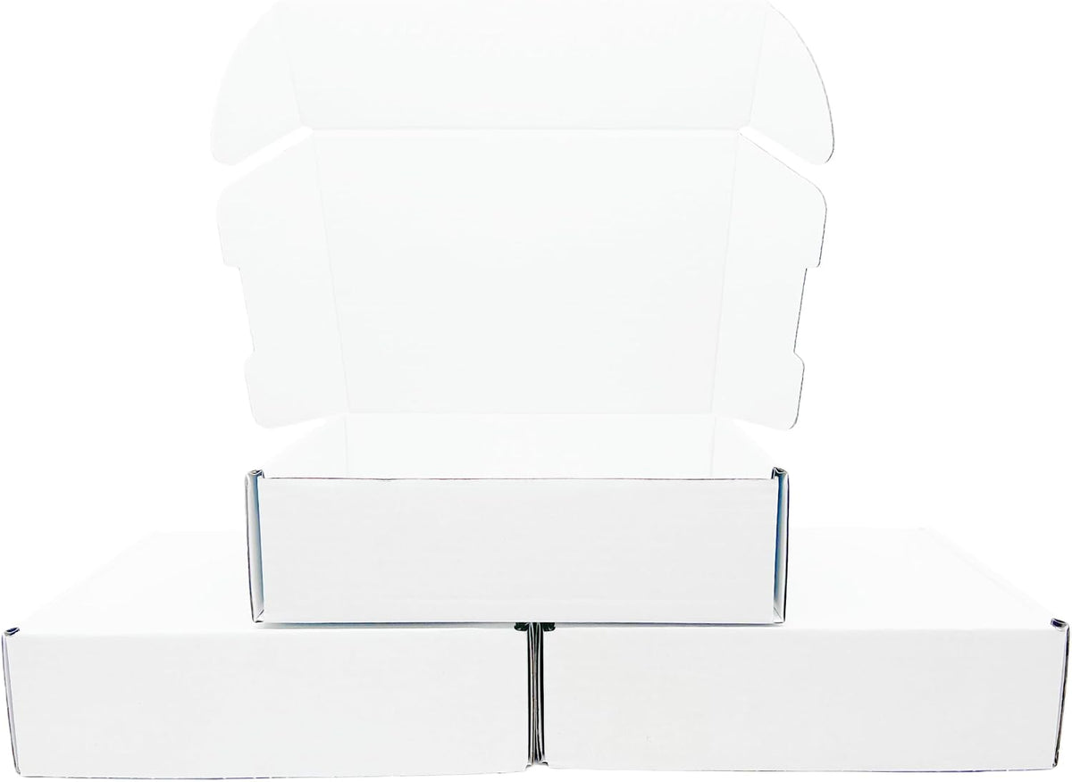 7x5x2 Inches 50 Pack White Corrugated Cardboard Shipping Boxes