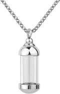 Urn Necklace for Ashes Hourglass Glass Cremation Jewelry Openable Container Pendant Vial Tube