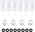 6 Packs 3 Piece Airlocks for Fermenting with #6 Stoppers and Grommets, Air Lock Ferment for Beer Wine Making, Home