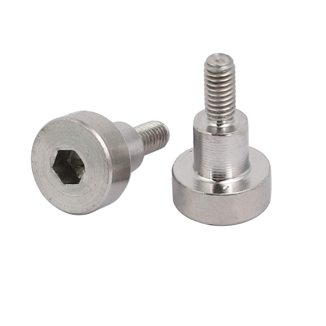 uxcell 304 Stainless Steel Hex Socket Shoulder Bolt 5mm Shoulder Dia 5mm Shoulder Length M3 Thread 10PCS