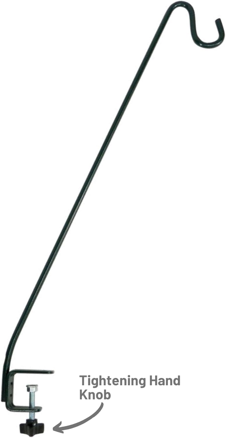 Deck Hook, 13in Steel Bird Feeder Hanger for Outdoors
