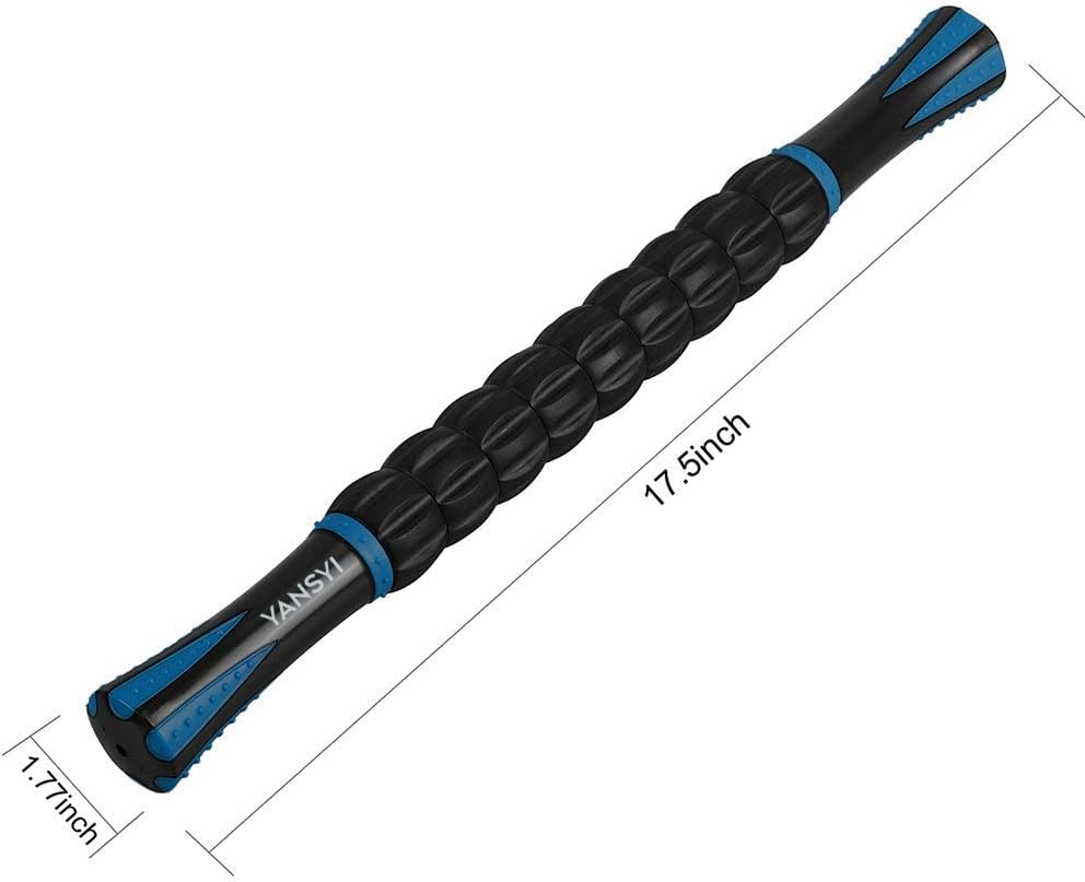 Professional 9-Roller Deep Tissue Massage Stick - Portable Muscle Recovery Roller for Athletes, Relieves Post-Workout