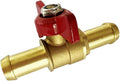 Yoebor Brass 3/4" Barb Ball Valve W/Butterfly Handle Heater Hose Shut off