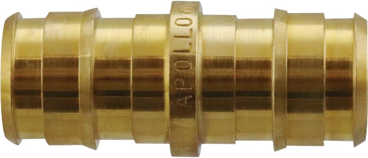 Apollo 1/2 in. Barb T X 1/2 in. D Barb Brass Straight Coupling - Total Qty: 50