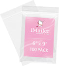100 Pcs- 6" x 9" Reclosable Plastic Zip Poly Bags