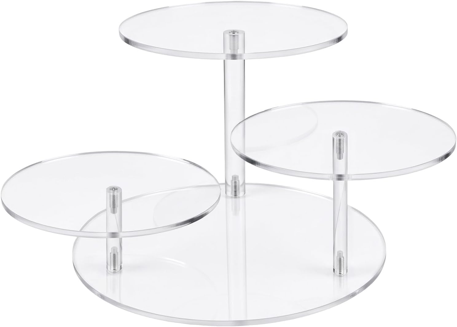 3 Tier Acrylic Display Stand, Clear Display Risers for LEGO Botanicals & Mini Figures, Tabletop Display Shelf for