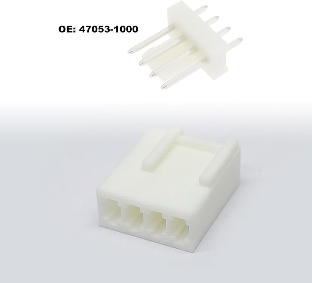 20x 4 Pin Vertical Header Latch 2.54 mm Compatible with Molex Compatible with Molex 47054 Housing Replace OEM 47053-1000 KK254 4 Pin 2.54 mm Vertical Header with Latch 20 Pack