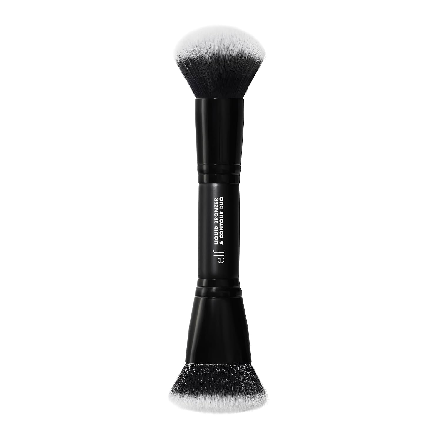 Liquid Bronzer & Contour Duo Brush | Silky Highly Pigmented Formula with Dual-ended Makeup Brush, Synthetic Bristles