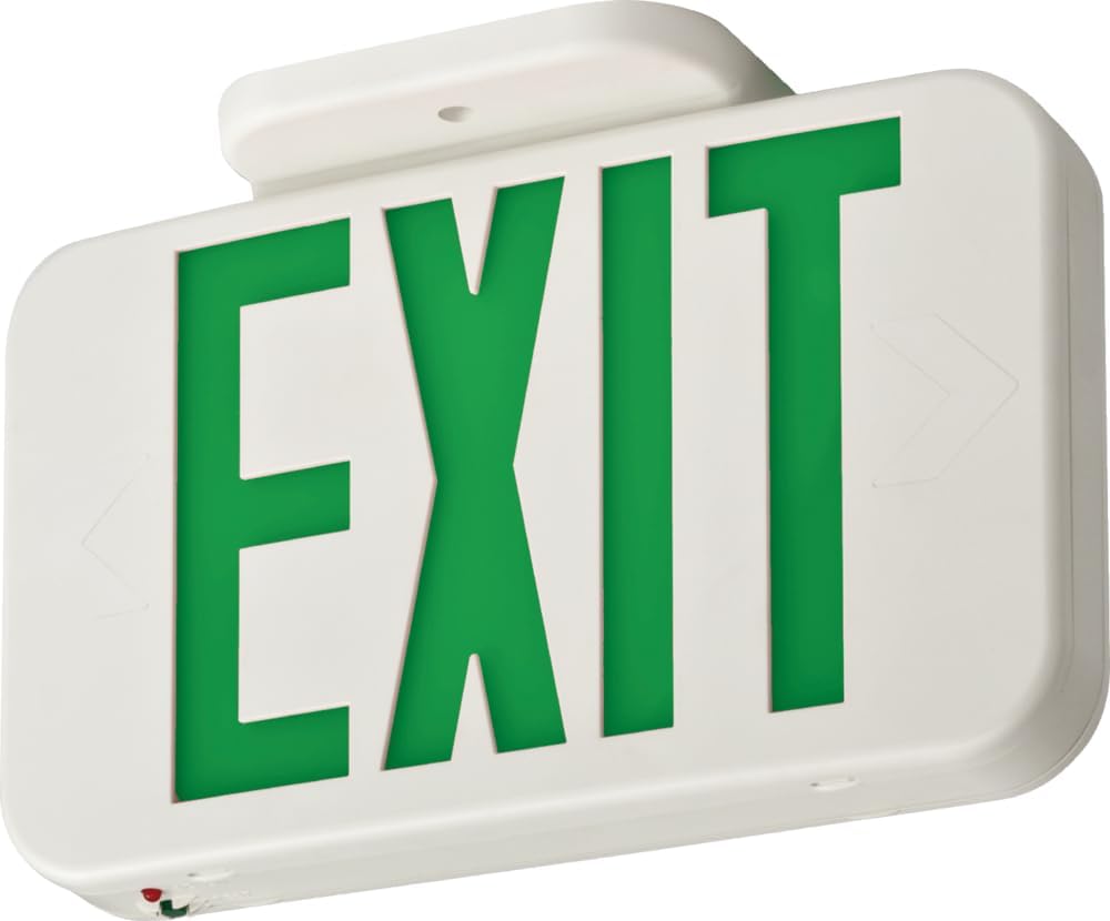 Single-Sided LED Exit Sign, Switchable Red Green, White