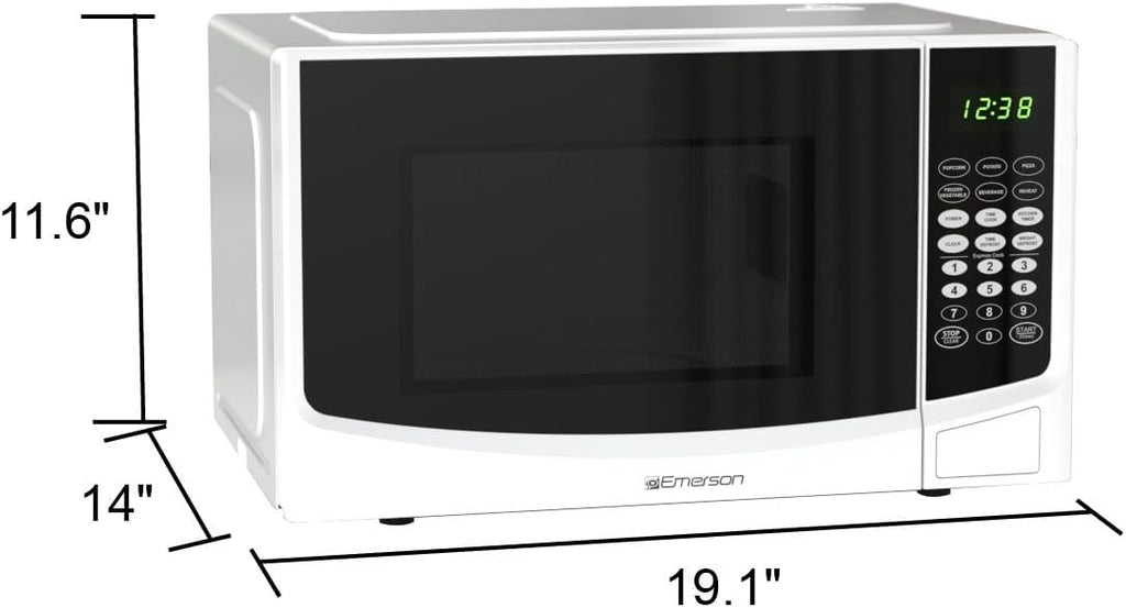 0.9 Cu. Ft. Compact Countertop Microwave Oven with Touch Control, LED Display, 900W, 6 Auto Menus with Removable