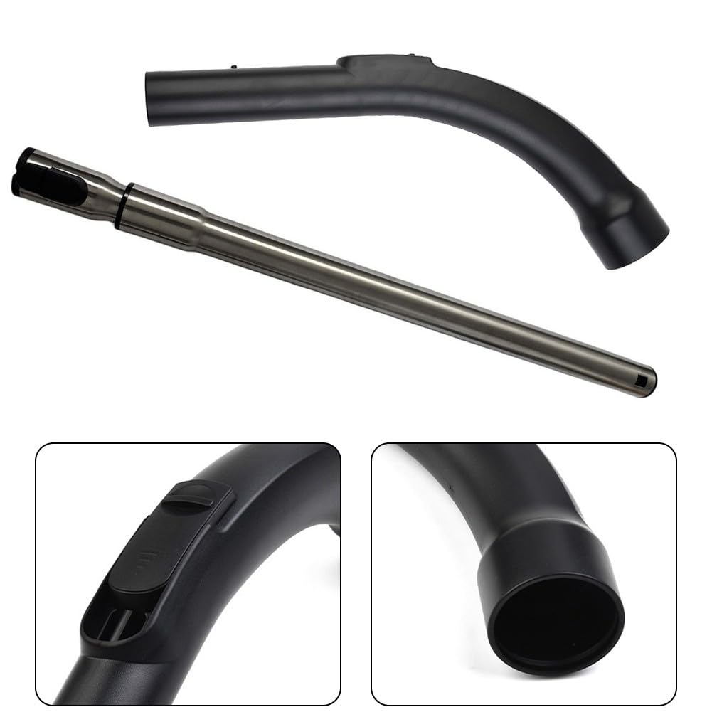 HogarTech Replacement accessory Kit Adjustable Locking Extension Pipe Handle with Telescopic Tube Compatible for Miele C1 C2 C3 Vacuum Cleaner Models