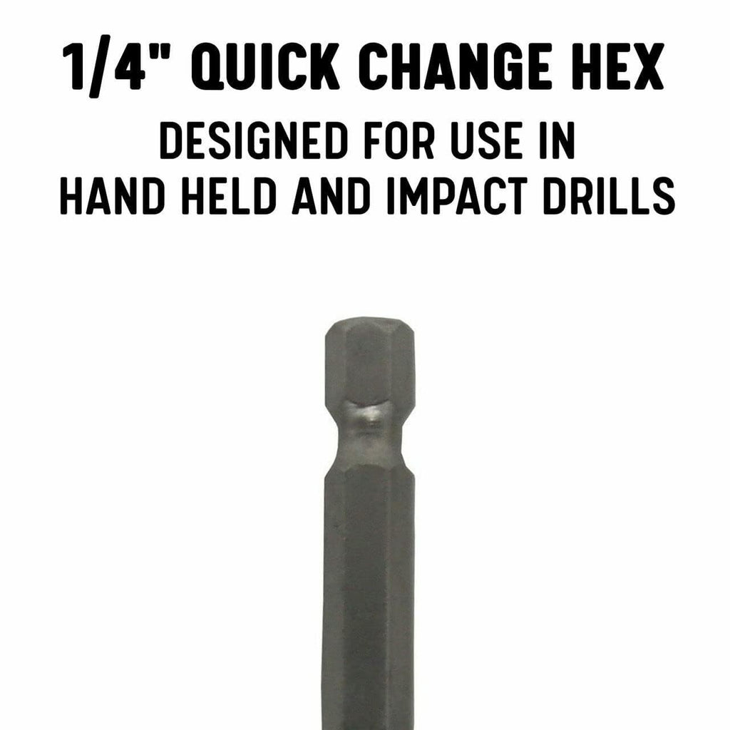 Drill America 3 Piece Quick Change Cobalt Drill Set with Hex Shank, (1/8, 3/16", 1/4"), COHEX Series