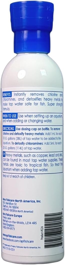 TAP WATER CONDITIONER Aquarium Water Conditioner 8-Ounce Bottle, White (52A),8 oz