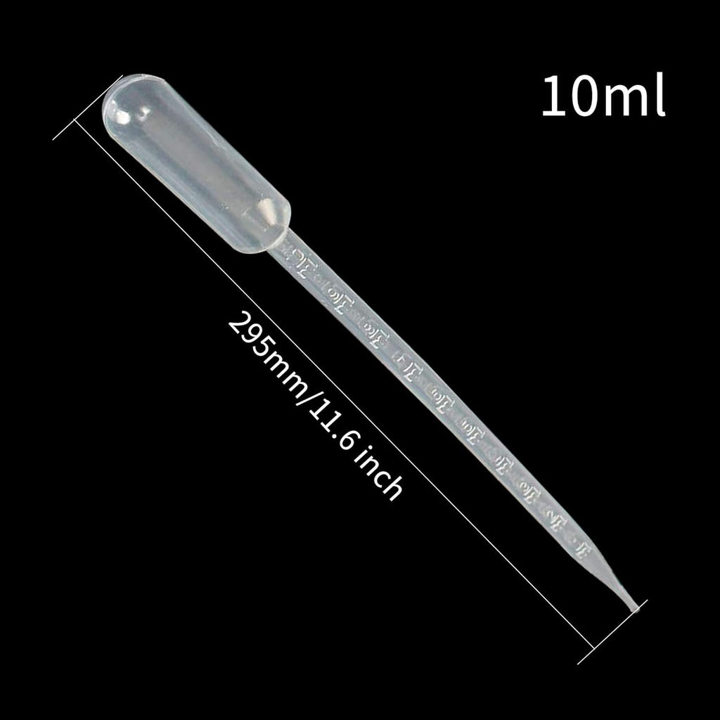 Plastic pippets Dropper 10ml 10Pcs, Large Pipette Dropper for Lab Measuring and distributing Liquid