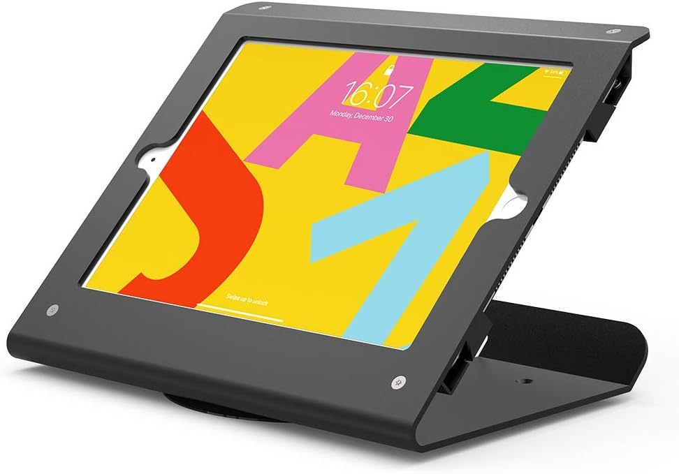 Tablet Kiosk POS Stand Compatible 10.2” iPad 7 8 9 Generation with 360 Swivel Base