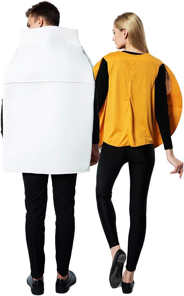 Couple Costume Halloween Food Cookies and Milk Carton Box Adult Men Women