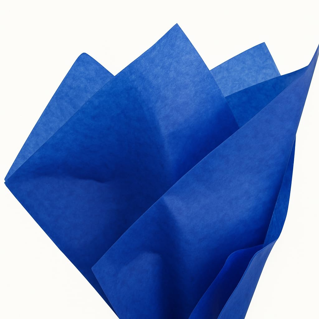 Royal Blue Tissue Paper, 100 Sheets 20x15 Inches, Gift Wrap & Crafts
