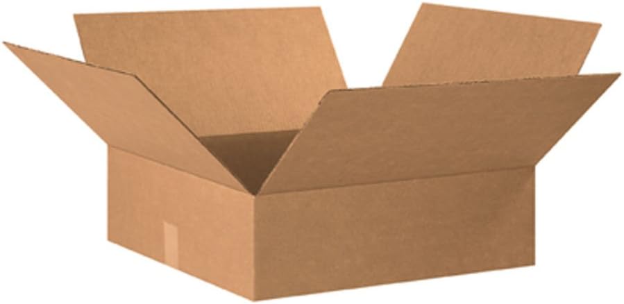 Shipping Boxes Flat 20"L x 20"W x 6"H 15-Pack - Corrugated Cardboard Box for Moving, Mailing, Packing, Packaging and