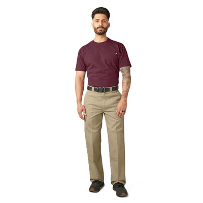 Loose Fit Double Knee Work Pants. Khaki, 52 30
