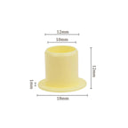Kozelo 4pcs Flanged Sleeve Bearing - [10mm x 12mm x 12mm] POM Oilless Bushing for Equipment Machine Use | Yellow